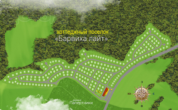 Продажа участков к коттеджном поселке "Барвиха лайт"