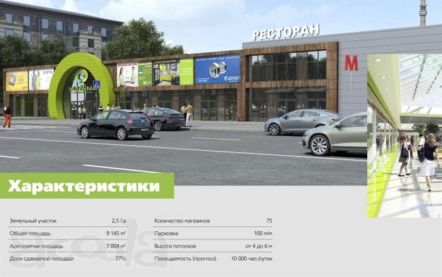 Аренда площади 100,6 м2 в ТЦ "Зелёный" г. Москва, Огородный проезд, д. 10, м. Бутырская