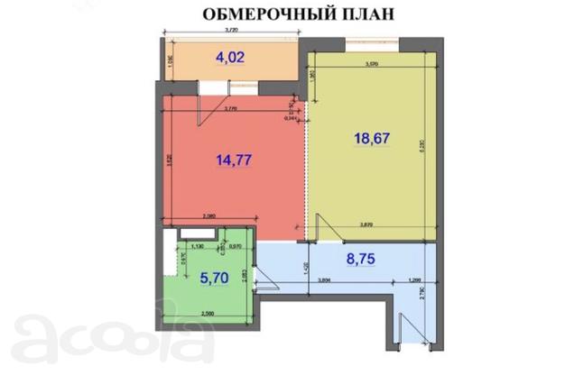 Продаю срочно 1-к квартиру, 53 м², 12/12 эт.